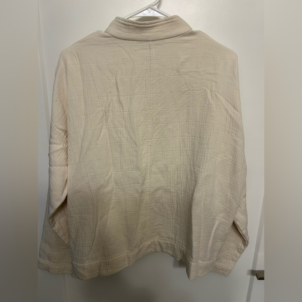 Eileen Fisher Mandarin Collar Channel Snap Jacket - Picture 11 of 11